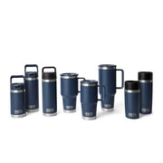 YETI Rambler Travel Straw Mug, 20 oz, Navy, Stainless Steel, Vacuum Insulated, Leakproof, Cup Holder Compatible