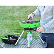 Flame King Multi-Functional Portable Propane Gas Stove, 8000 BTU, 9.5 x 12 Inch Cooking Surface, Light Green/Black, YSNVT-301