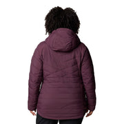 Columbia Joy Peak II Hooded Athletic Insulated Jacket with Omni-Heat Infinity, Thermarator Insulation, Omni-Shield Repellency, Moonvista, 1X Plus