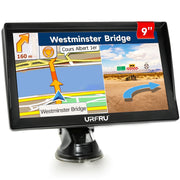 URFRU 9 Inch GPS Navigation Device with 2026 Maps, Lifetime Updates, Custom Truck Routing, Multilingual Support, Multimedia Playback