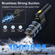 AVAPOW AVAPOW-XCQ Handheld Vacuum Cordless, 18000PA Strong Suction Car Vacuum Cleaner, Black