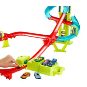 Hot Wheels HPC07 Neon Speeders Skyscraper Speed Circuit with 1 Hot Wheels Car Track Set