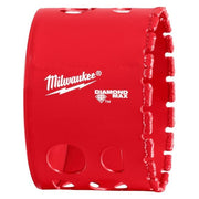 Milwaukee Diamond Max 4-1/2 in. Hole Saw, Diamond-Coated Steel, Threaded Shank, Red, 49-56-5691