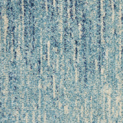 Nourison Passion Navy Light Blue Area Rug, Polypropylene, Loomed, Rectangle, 1 ft 10 in x 2 ft 10 in, PSN09