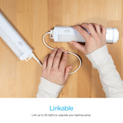 Enbrighten 10in LED Under Cabinet Light, 355 Lumens, Dimmable, Linkable, White Select Color Temperature, Energy Efficient, 61839-T1
