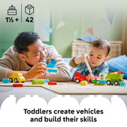 LEGO DUPLO My First Creative Vehicles Building Toy for Toddlers, 42 Pieces, Multicolor, Ages 18 Months and Up, 6585509