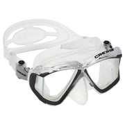 Cressi Liberty Quattro Scuba Diving and Snorkeling Mask - Clear/Graphite