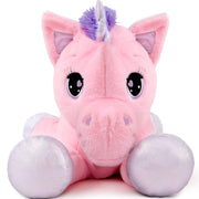 MorisMos Giant Unicorn Stuffed Animal, 32-Inch Ultra-Soft Pink Plush Toy with Zipper for Easy Cleaning