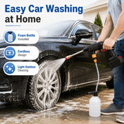 Byseng Cordless Pressure Washer, 500PSI Portable Electric Washer with 48V Rechargeable Battery, 5m Hose, Foam Bottle, Nozzles for Car and Outdoor Cleaning 8106