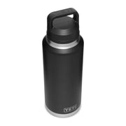 YETI Rambler 46 oz Sports Water Bottle with Leakproof Chug Cap, Black, Stainless Steel, Double-Wall Vacuum Insulated, Dishwasher Safe, 21071210003