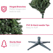 Holiday Time TG76M4JAKX00 7.5' Donner Fir Green Artificial Christmas Tree, 1,270 Branch Tips