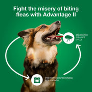 Advantage II Topical Flea Treatment for Large Dogs 21-55 lbs, Fragrance-Free, Waterproof, 4-Pack, 86336707