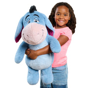 Disney Eeyore Jumbo Plush, 27-Inch Supersized Soft Polyester Stuffed Animal with Embroidered Details, Multicolor