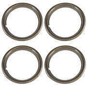 CoasttoCoast Wheel Trim Ring Set, Chrome-Plated ABS Plastic, Universal Fit for Most 15-Inch Steel Wheels, Spring Steel Clip Retention, Pack of 4