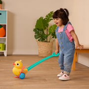 Battat Wacky Waddle Duck Push Toy with Sounds, Kid-Powered Toddler Walker, Yellow, 12 Months and Up, BT1866Z
