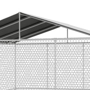 Uforic 14.8'x14.8' Large Outdoor Dog Kennel with Metal Dog Gate