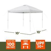 Ozark Trail 30993 10' x 10' Straight Leg Instant Canopy, White