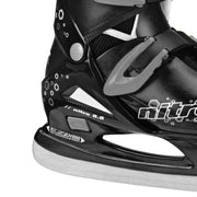 Lake Placid LP102B-S Boys Nitro 8.8 Adjustable Figure Ice Skate, Black 44