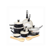 GreenPan CC002639-001 Rio Ceramic Nonstick 16-Piece Set, Black