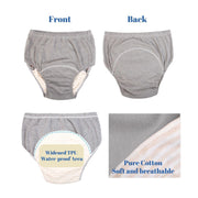 Pukitry Washable Incontinence Underwear with TPU Leakage-Proof Waterproof Area and Absorbent Inserts, Pink, Size L, Pack of 2