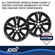Coast2Coast Int. IMP385BLK International Impostor 18 in. Black Gloss 5 Double Spoke Snap-On Wheel Cover Set of 4