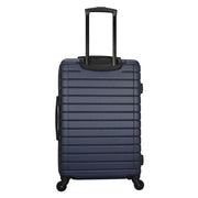 Protege Vacationer 20-Inch Carry-On Expandable Hardside Luggage, Navy Cove, 360-Degree Spinner Wheels, Key Lock, Divider Pockets