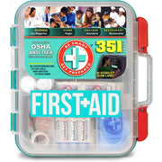 Be Smart Get Prepared 351 Piece First Aid Kit - Exceeds OSHA ANSI/ISEA Standards for 100 People
