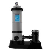 Raypak Protege Above Ground Pool Cartridge Filter Pump Combo, 75 Sq Ft Filtration Area, 1HP Single Speed, Durable Weather-Resistant Materials, 018199