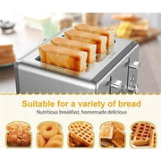 Restored WHALL KST023GU 4 Slice Toaster (Stainless Steel)