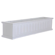 Mayne 11 in. x 48 in. White Cape Cod Window Box-4841-W