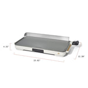 Beautiful XL Electric Griddle, 12 in x 22 in, EverGood Ceramic Nonstick, 1500W Heating, White Icing, 19980