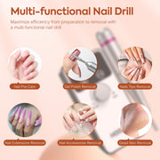 HOOICB V5 45000rpm Professional Drills for Acrylic Nails, White