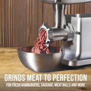 Mossy Oak 33-2001-MO #12 Electric Meat Grinder & Sausage Stuffer with 2 Stainless Steel Grinding Plates, 700 Watts