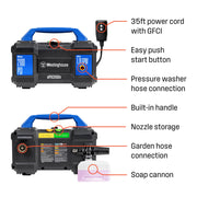 Westinghouse ePX3100v 2100-PSI Electric Pressure Washer, 1.76-GPM, Foam Cannon