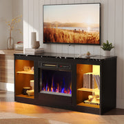 Bestier BST2401103G-W Modern Electric Fireplace TV Stand for TVs up to 55
