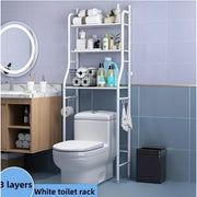 Wakefit Over The Toilet Storage Rack, 3 Tier Freestanding Bathroom Organizer Shelf, Rust-Resistant Metal, Matte White