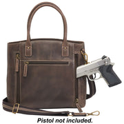 Gun Tote'n Mamas Distressed Buffalo Concealed Carry Tote Handbag