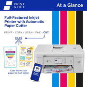 Brother MFC-J1800DW Print & Cut Wireless All-In-One Inkjet Printer with Automatic Paper Cutter
