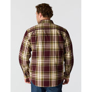 Carhartt Men's Loose Fit Heavyweight Flannel Long-Sleeve Plaid Shirt, Port, Large, 107013-PRT