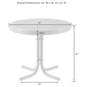 Crosley Griffith Outdoor Metal Side Table - Aqua Gloss
