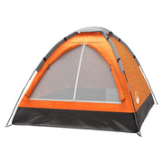 Wakeman Outdoors 2-Person Dome Tent, Lightweight, Easy Setup, Removable Rain Fly, Dual-Layer Door, Interior Storage Pocket, Orange, HW4700060