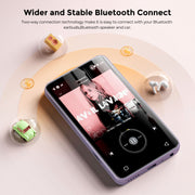 Innioasis MP3 Player with 160GB Storage, Bluetooth, Dual-Band WiFi, 4-Inch Touchscreen, Parental Controls, Purple, S4