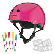 Triple Eight 888-04 Wipeout Youth Helmet, Neon Pink, Medium