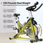 Pooboo D525KM03 Exercise Bike Stationary Bluetooth Indoor Cycling Bike Bicycle Magnetic Resistance Fitness Cycle Cardio Sport Upright