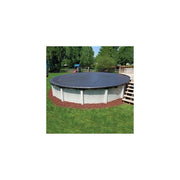GLI Pool Products Fine Mesh 18ft Round Winter Pool Cover, Black Vinyl, Drawstring Closure, 450018RDESM3BX