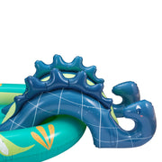 Bluescape Dino Inflatable Play Center, Dinosaur-Themed Kiddie Pool with Built-In Water Sprayer, Soft Slide, Inflatable Toys, Durable Puncture-Resistant Material, Multicolor