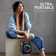 Seenda Karaoke Machine with 2 Wireless Microphones, Bluetooth Speaker, and Portable PA System