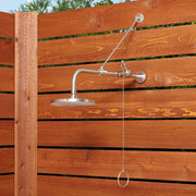 Pull chain wall mount stainless steel outdoor shower unit.8