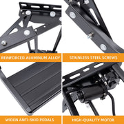 WheelX Electric Retractable RV Steps with LED Light, 2-Step, 400 LBS Load Capacity, Black