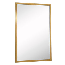 Hamilton Hills Black Framed Wall Mirror, 30 x 40 Inch, Large Modern Rectangular Floating Glass Panel, Solid Wood Backing, Versatile Horizontal or Vertical Mounting
